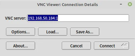 VNC Viewer 连接界面